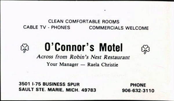 Jollineau Motel (OConnors Motel) - 1992 Sault Ste Marie High Yearbook Ad
